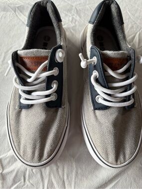 US Sports Kids Size 13 Gray Navy Lace Up Casual Sneakers